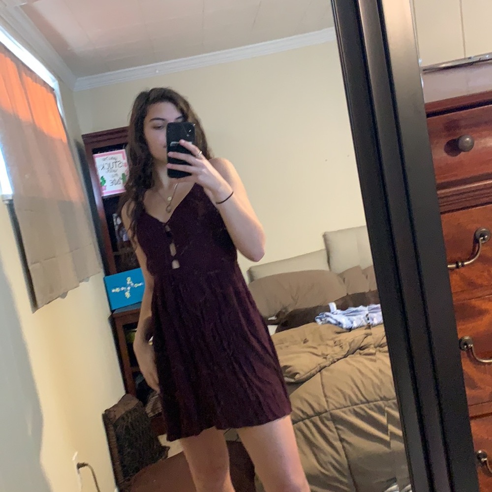 maroon dress